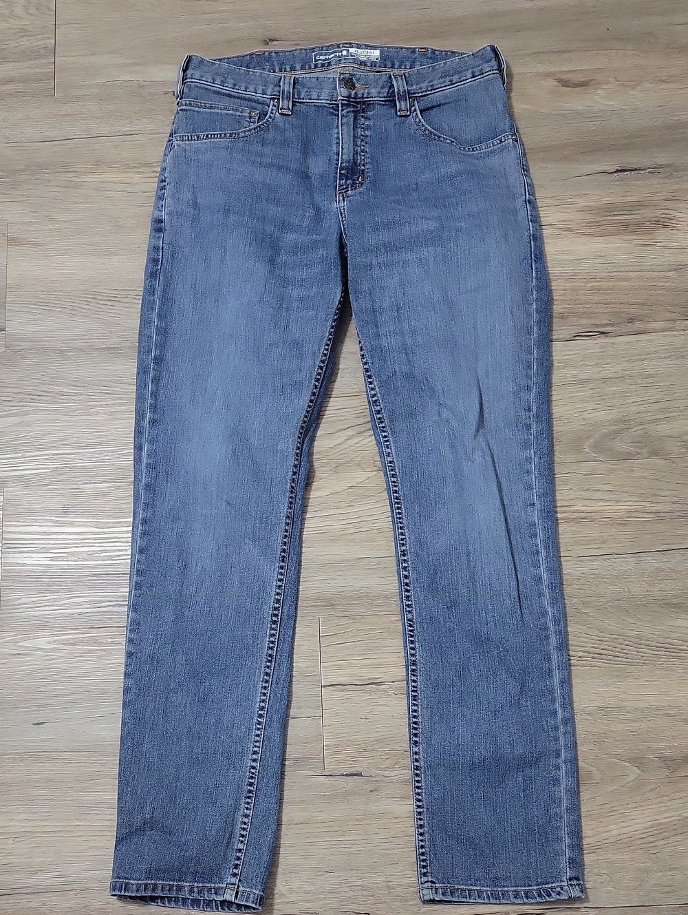 Carhartt MEN'S Light Blue Straight-Leg Jeans